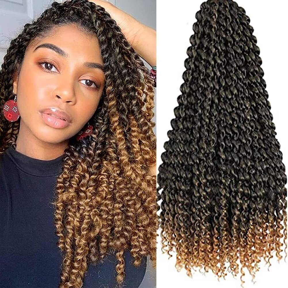 LUKZ Passion Twist Water Wave Crochet Pre-Looped Human Hair Extensions 7 PK