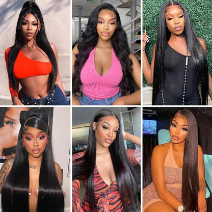 Brazilian Bundles Raw 100%Human Hair Bone Straight Hair Extensions 16-32 Inch Bundles Double Weft Hair Weave