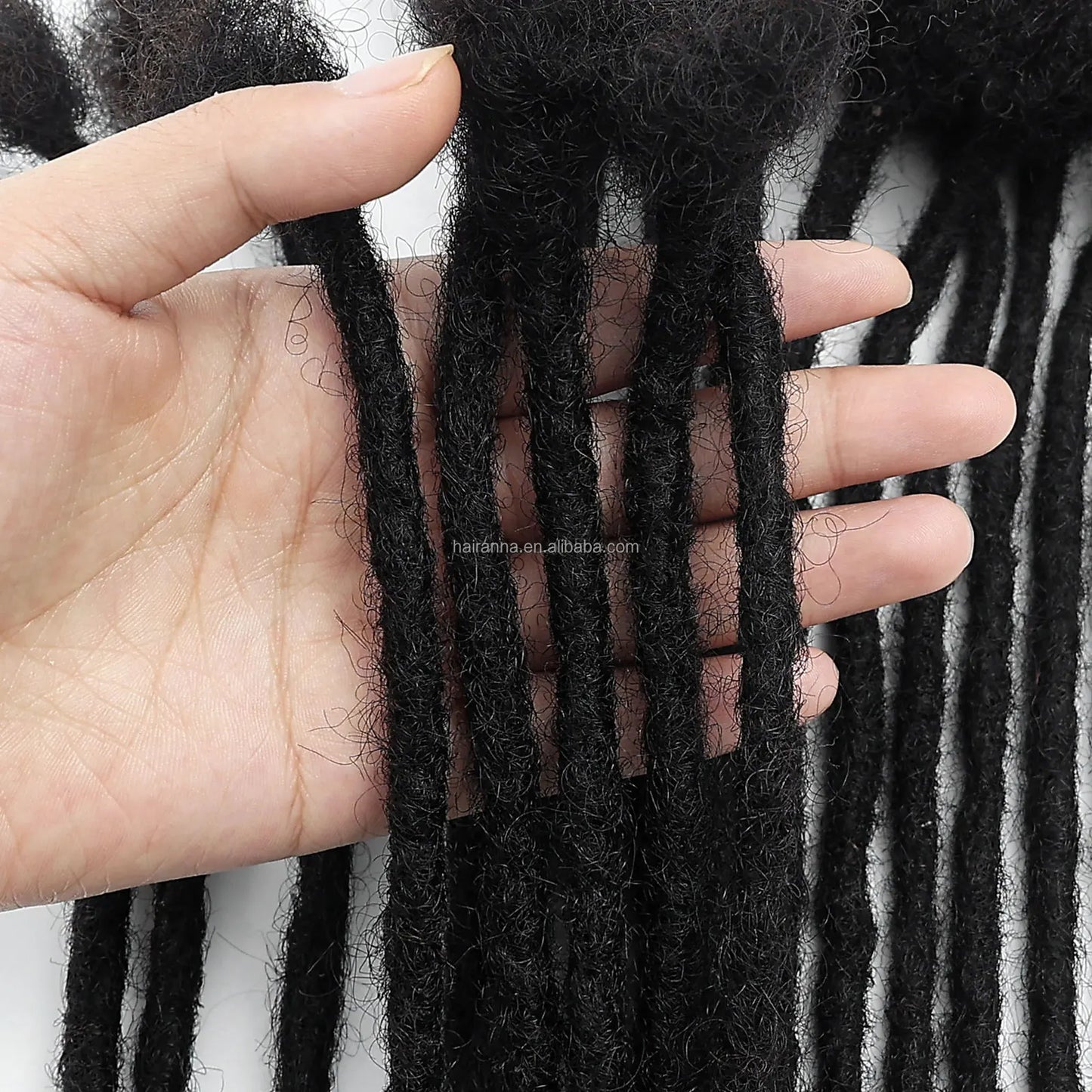 0.6cm Thickness 20strands/pack Human Hair Dreadlocks Hair Extensions Men/Women