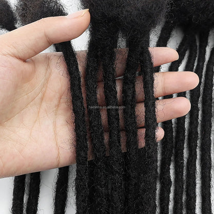 0.6cm Thickness 20strands/pack Human Hair Dreadlocks Hair Extensions Men/Women