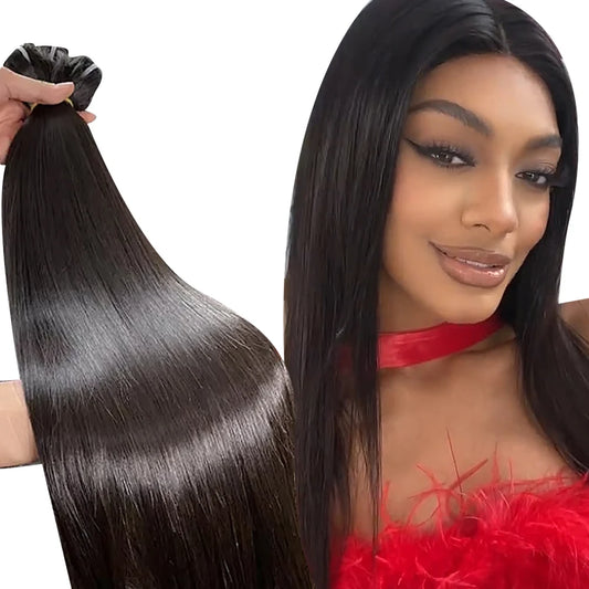 100% Raw Vietnamese Bone Straight Human Bundle Cuticle Aligned Hair Extensions
