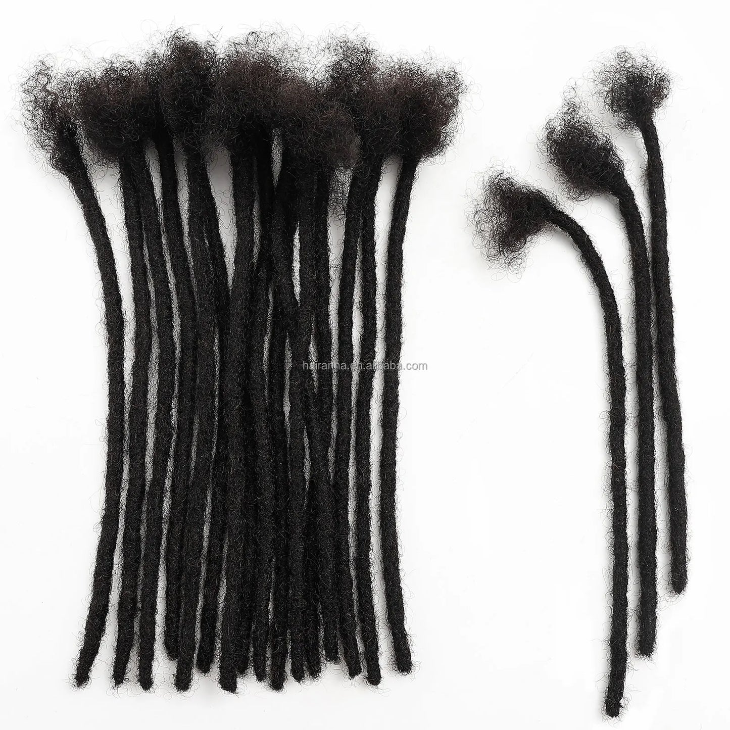 0.6cm Thickness 20strands/pack Human Hair Dreadlocks Hair Extensions Men/Women