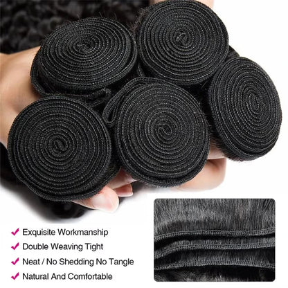 30 32 Inch Brazilian Loose Remy Deep Wave Human Hair Curly 1 Bundles 100%Raw Bundles