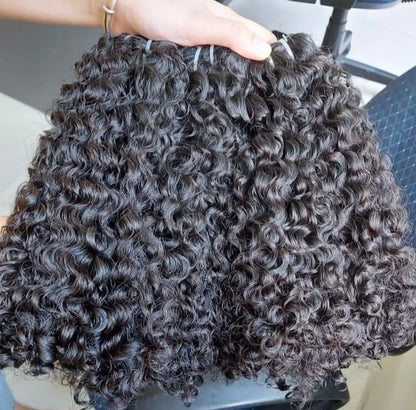 100% Burmese Curly Raw Hair Bundles13*6 HD LACE Human Hair Extensions