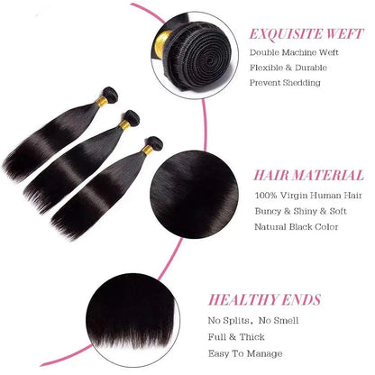 1 Bundle Brazilian Unprocessed Virgin Straight Hair Extension