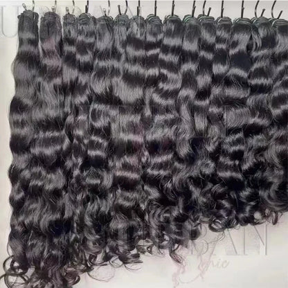 100% Burmese Curly Raw Hair Bundles13*6 HD LACE Human Hair Extensions
