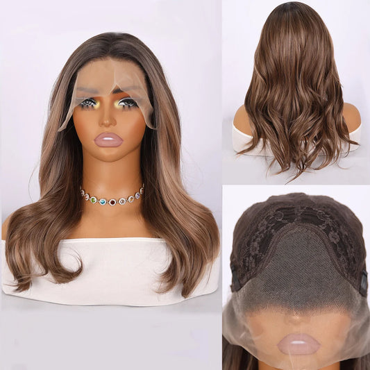Synthetic Lace Front Brown Gradient Wig SM9867